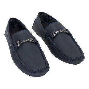 Aston Marc Men's Charter Bit Loafers Navy Driving Moccasins 8M